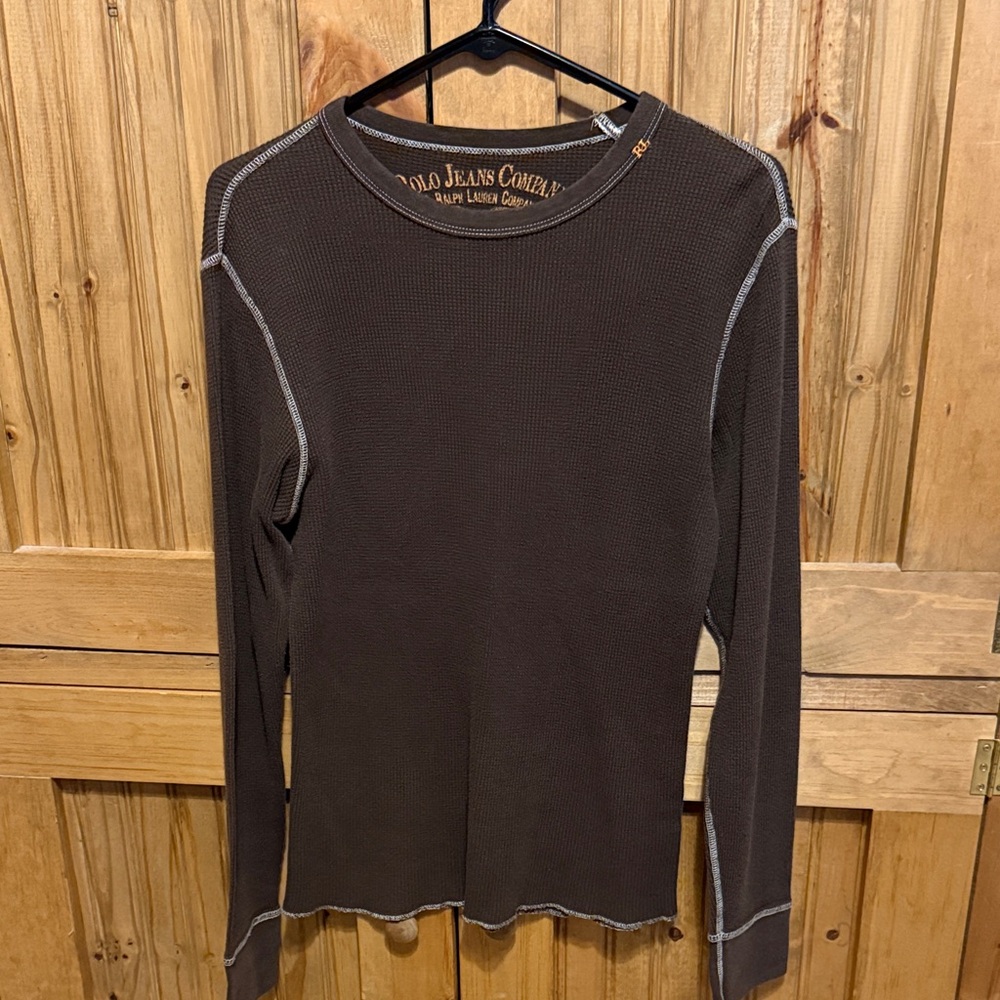 Ralph Lauren Brown Long Sleeve Thermal Top